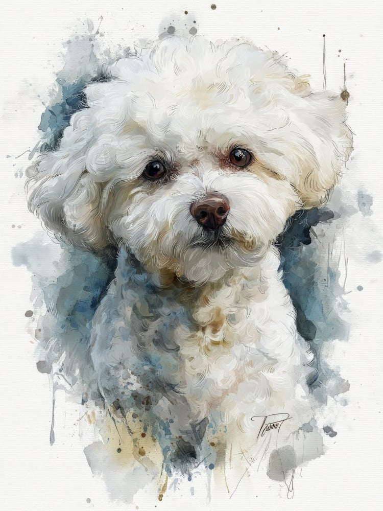 Aihrgdesign Isolated Watercolor Painting Of Dog Portraits Poo 971c0693 Fbe2 42da A40a 929c5eaa5b03 1