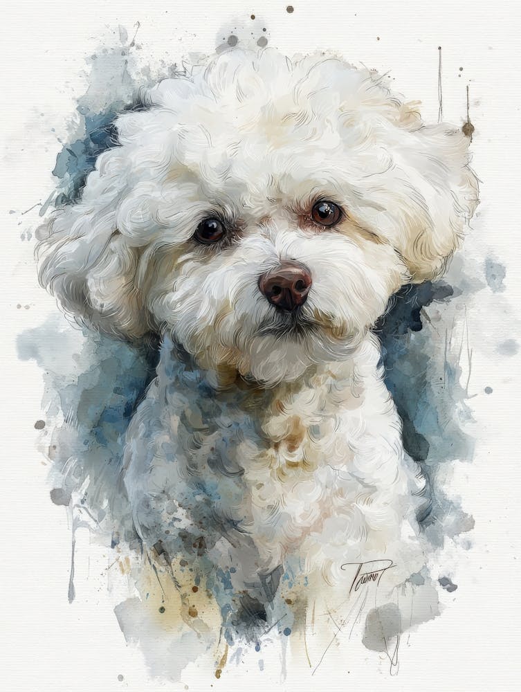Aihrgdesign Isolated Watercolor Painting Of Dog Portraits Poo 971c0693 Fbe2 42da A40a 929c5eaa5b03 1