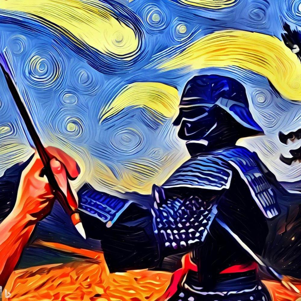 Samurai painting