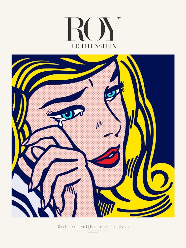 Blonde Crying Girl Poster |Roy Lichtenstein 1964