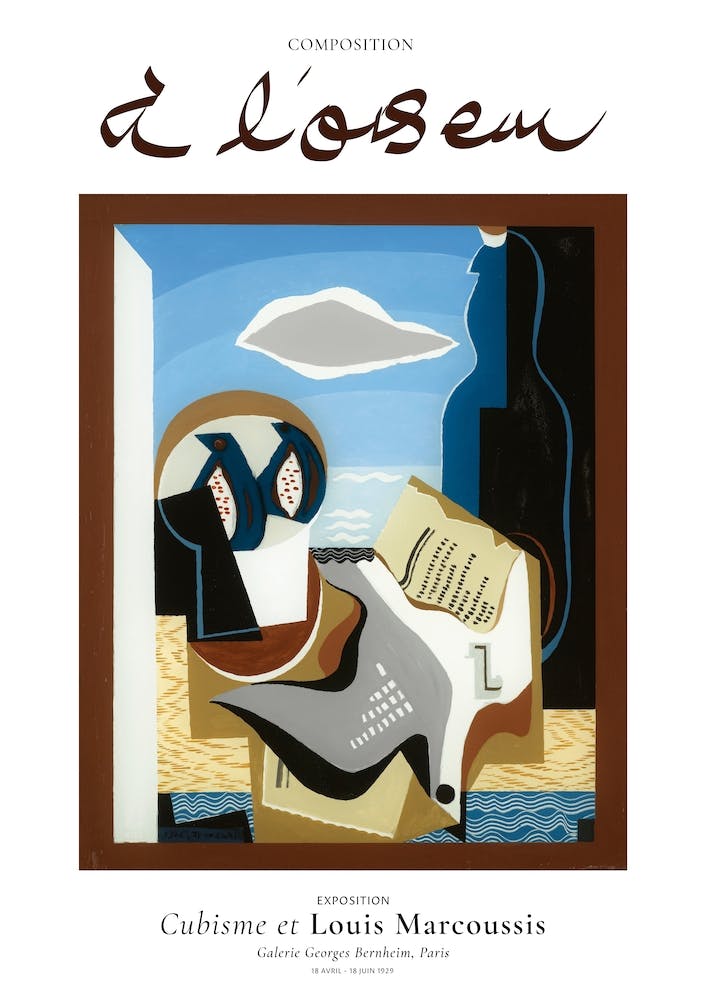Composition A L'Oiseau, Louis Marcoussis Exhibition Poster