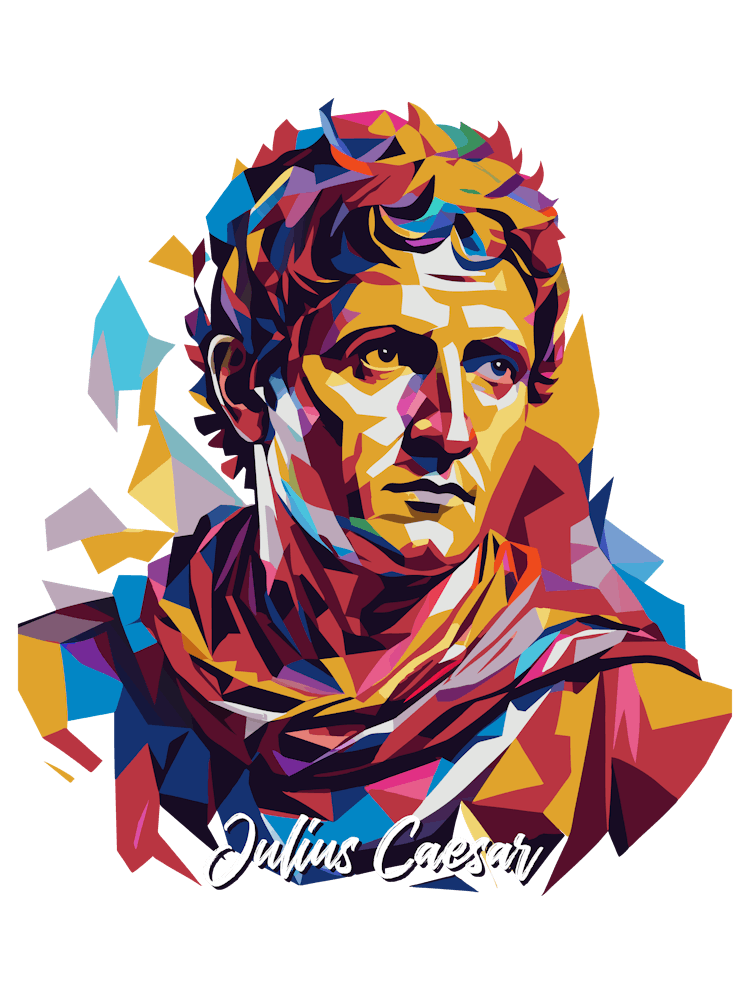 Julius Caesar 01 Portrait WPAP Pop Art