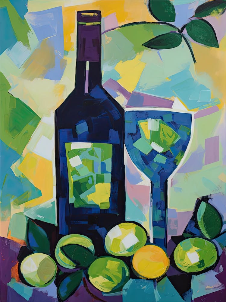 Pinot Grigio Wine Illustration 4