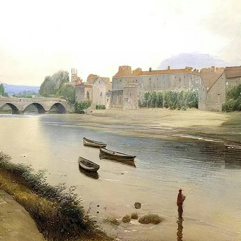 ALONG THE SHANNON RIVER, LIMERICK 1900