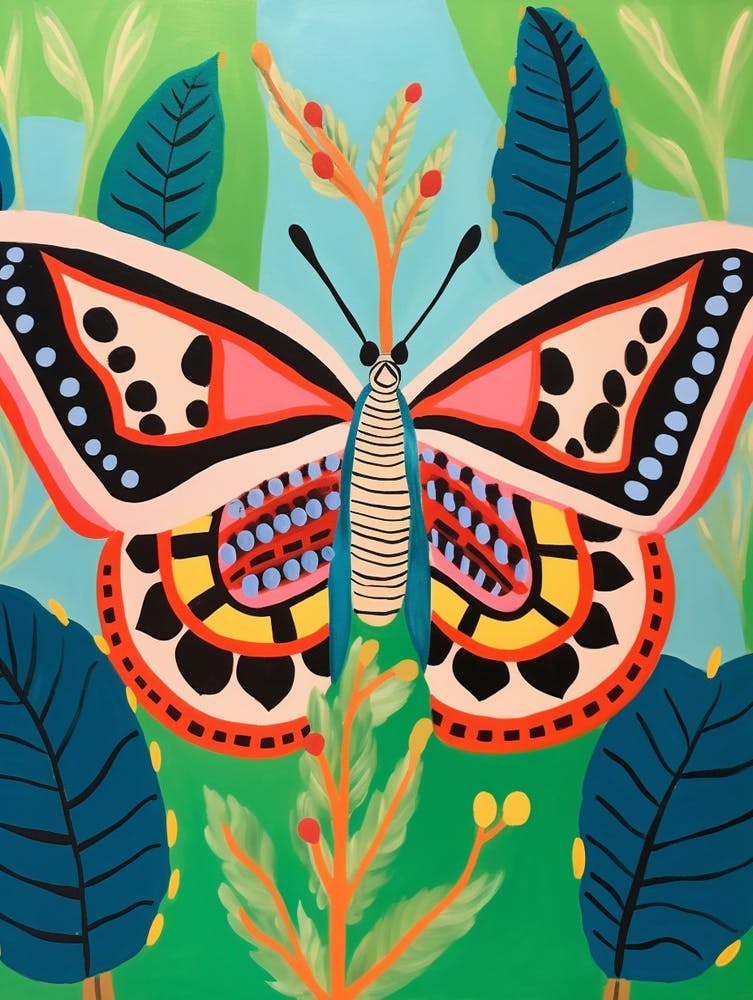 Maximalist Animal Painting Butterfly 1