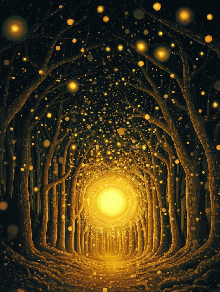 Fireflies In The Forest 1