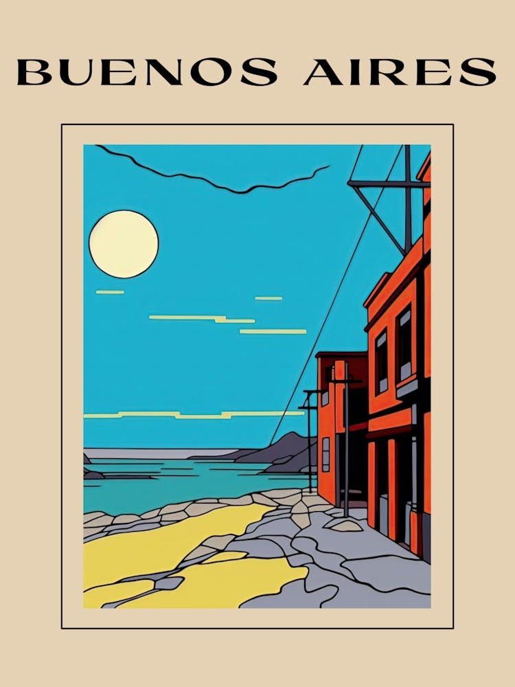 Minimal Design Style Of Buenos Aires, Argentina 2 Poster