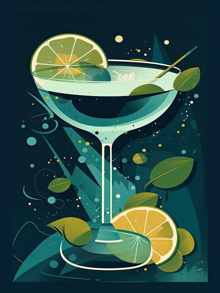 Margarita Cocktail Mid Century Modern 1