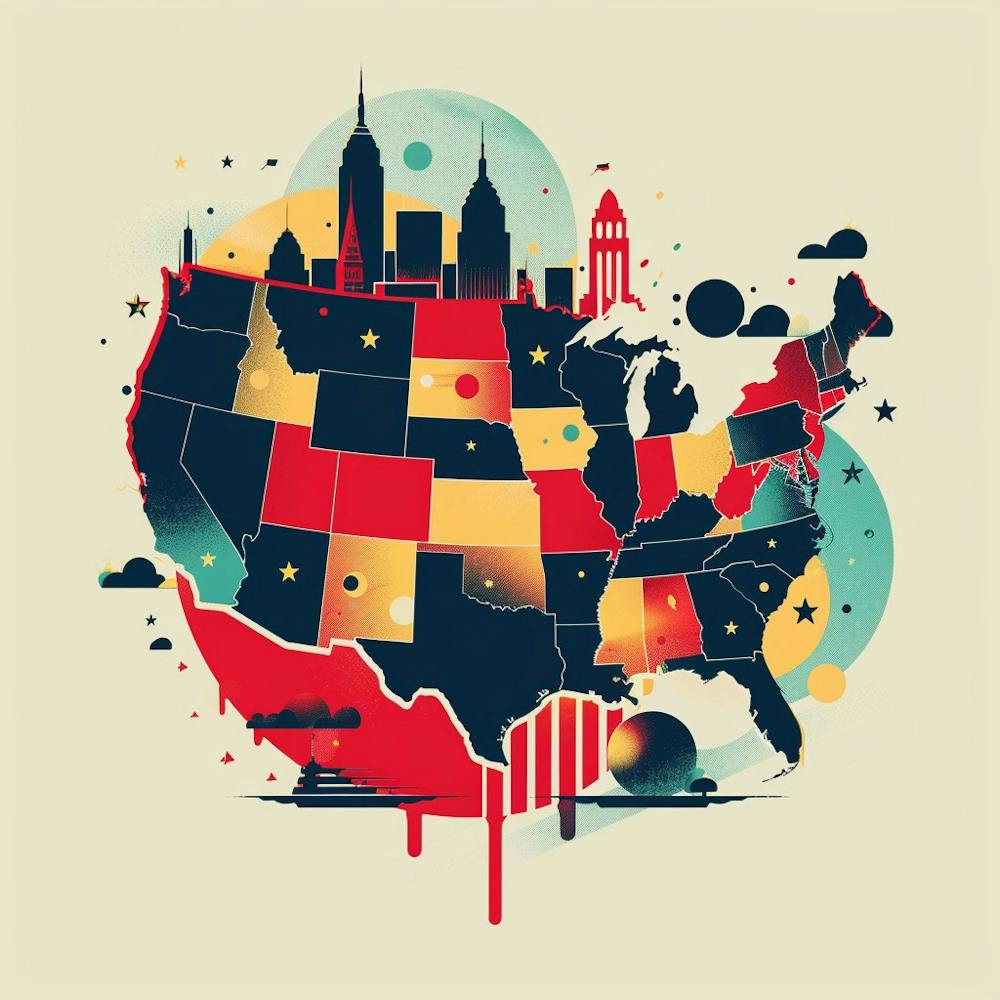 Eine USA Minimale Illustration 1719925920 3