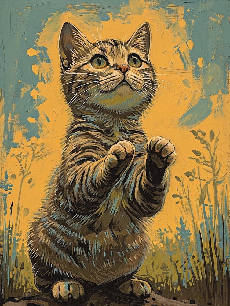 Munchkin Cat Relief Illustration 3