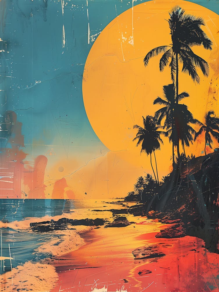 Sunset Beach Canvas Print