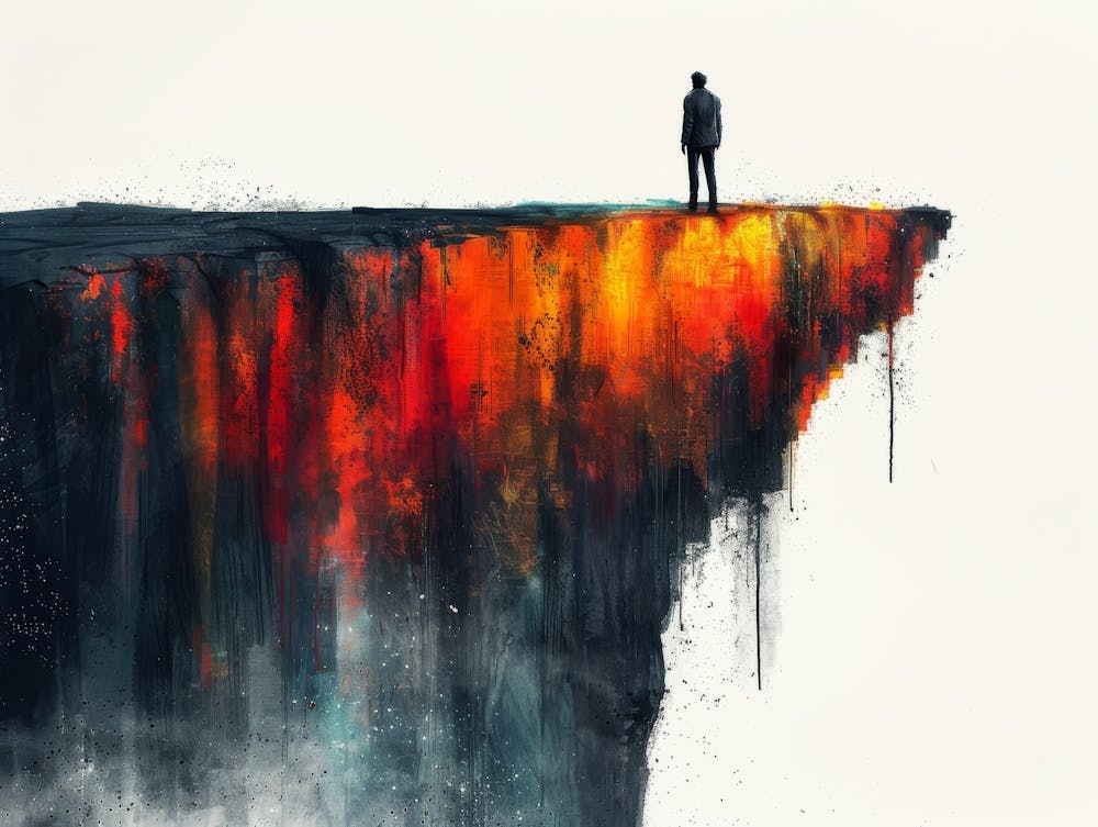Man Standing On A Cliff 7