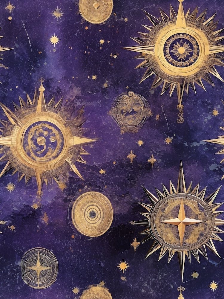 Vintage Old Paper Celestial 3