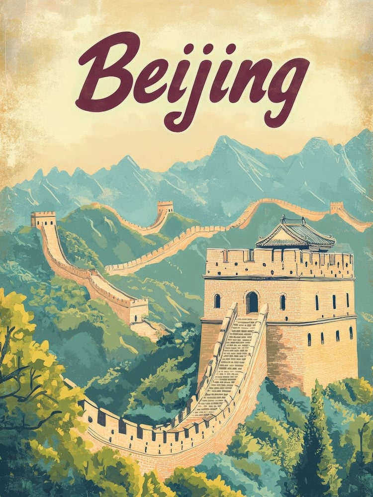 Aihrgdesign A Classic 1960s Travel Poster For Beijing 1