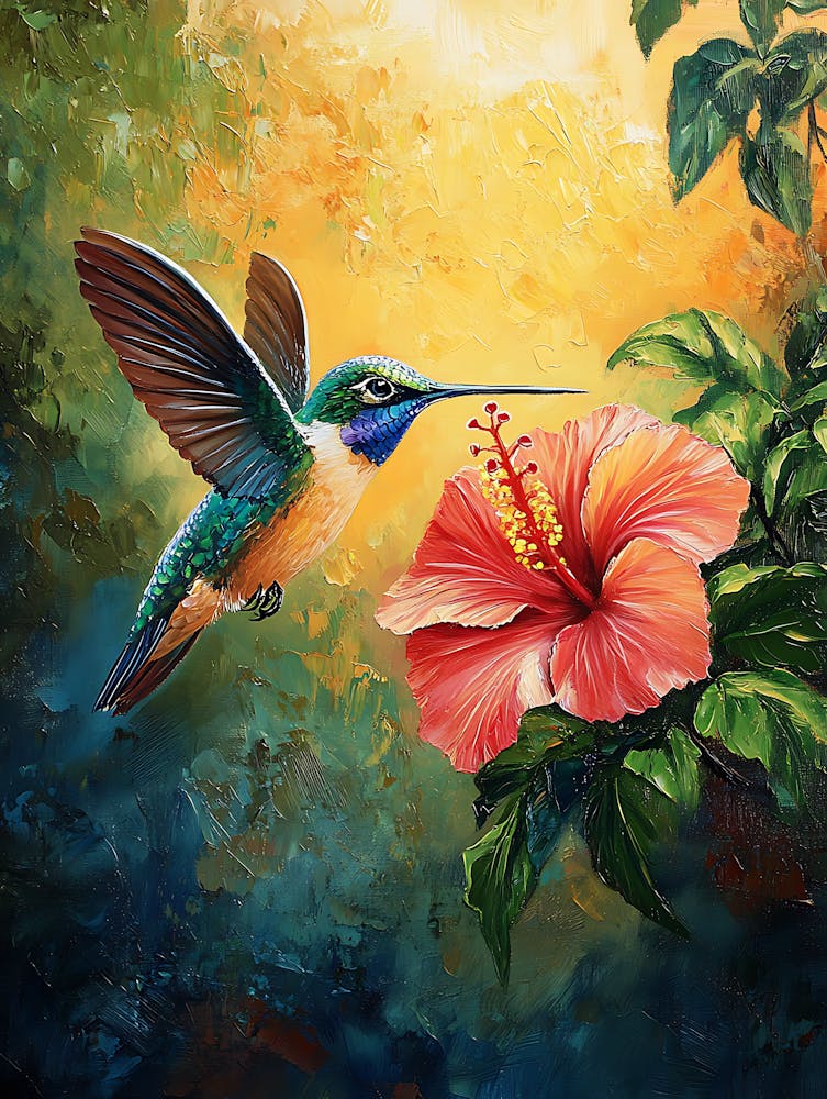 Hummingbird Loves Hibiscus 9