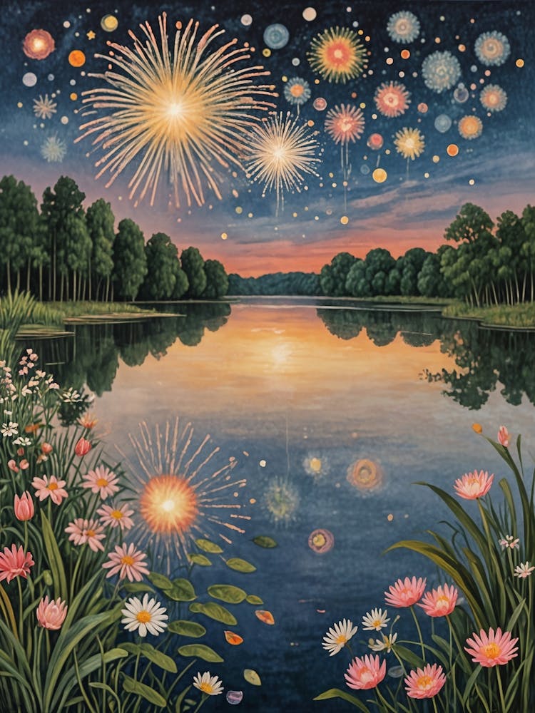 Fireworks Over The Lake no2