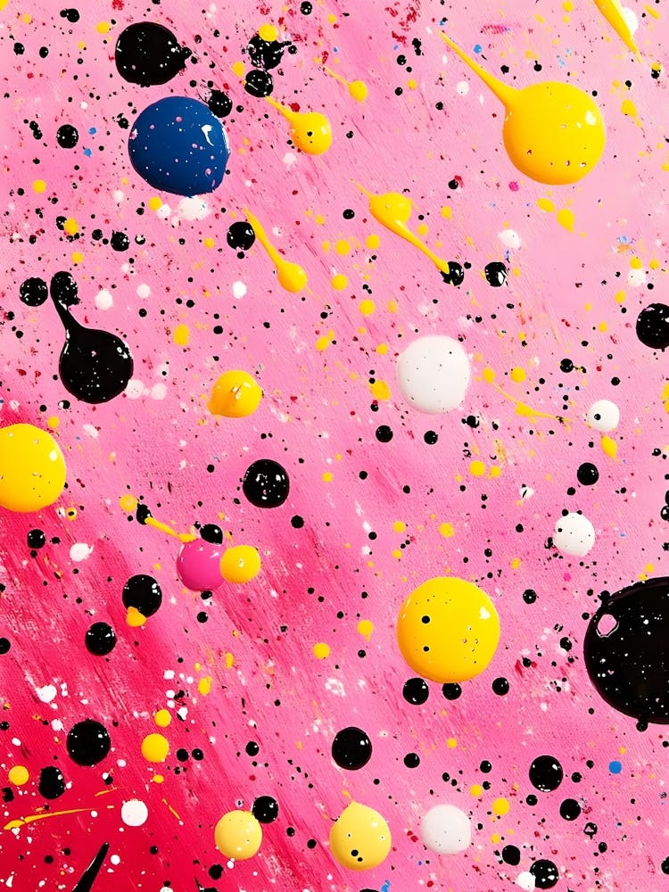 Pink Paint Splatters
