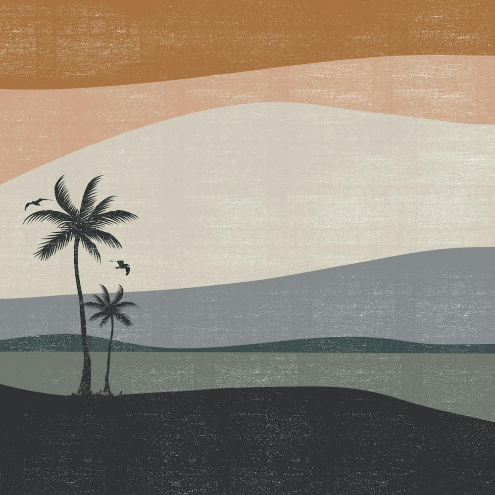 Palm Trees On The Beach 2