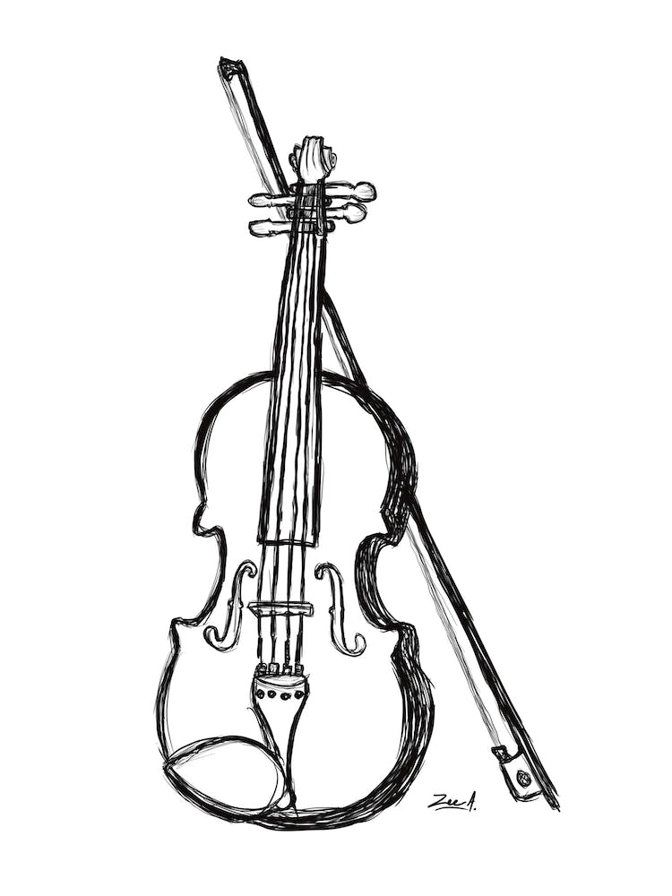 Schwarze Violine