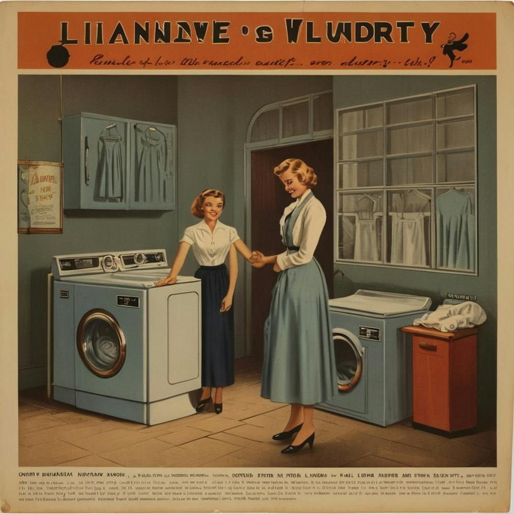 Default Default Vintage And Retro Laundry Advertising Aestethi 0