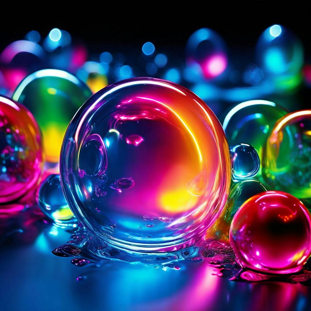 Glow Shapes Neon Bright Color 3d Fluid Bubbles Luminous Vibrant Vivid Radiant Flowing G (9)