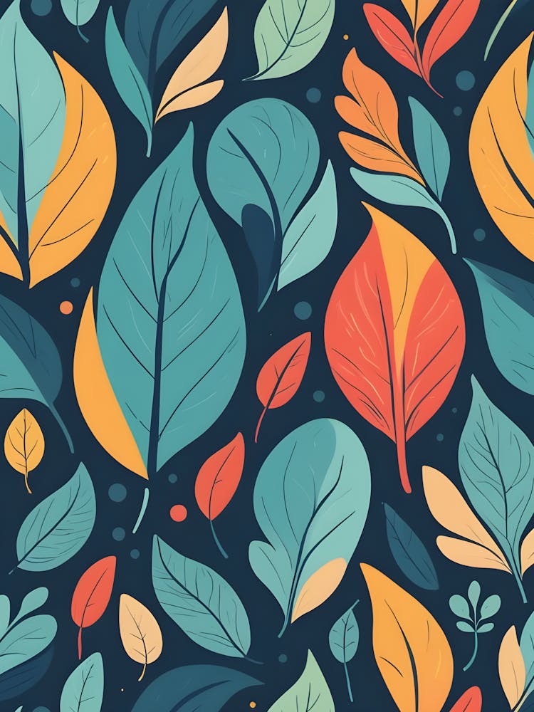 Autumn Leaves Seamless Pattern 2