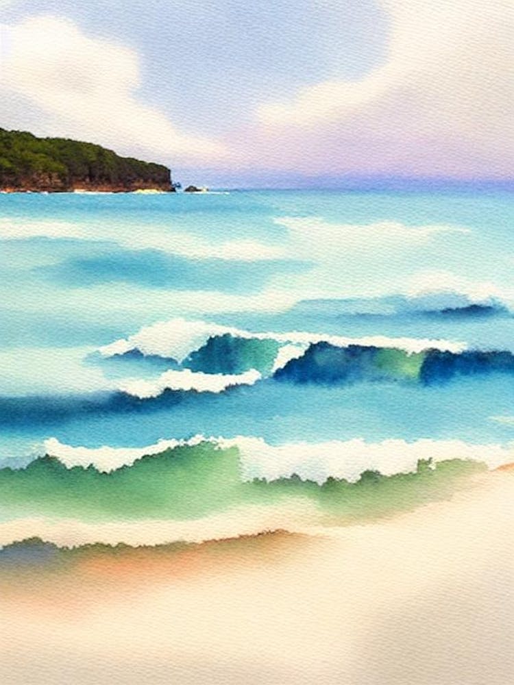 Avoca Beach 2, Australia Watercolour