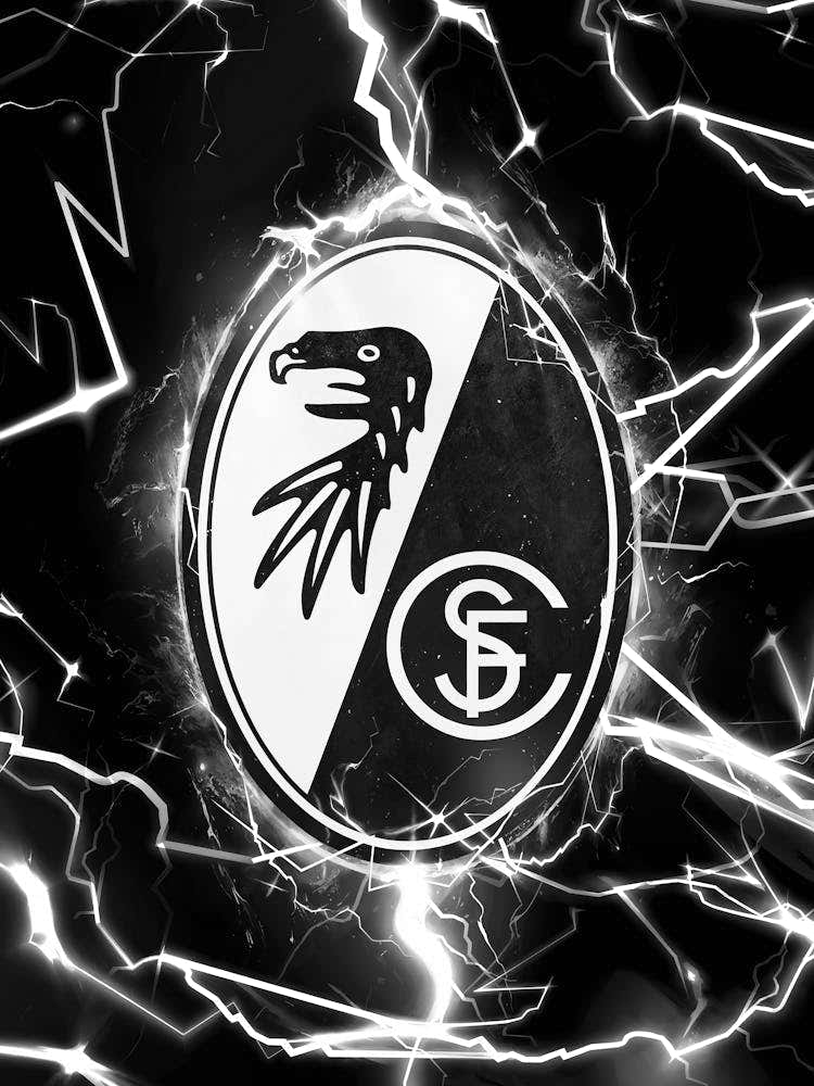 SC Freiburg Logo Poster: SC Freiburg is a respected Bundesliga club known for its strong youth academy and attacking football. The Freiburg logo represents tradition, and Europa-Park Stadion is one of the most unique football venues in Germany.