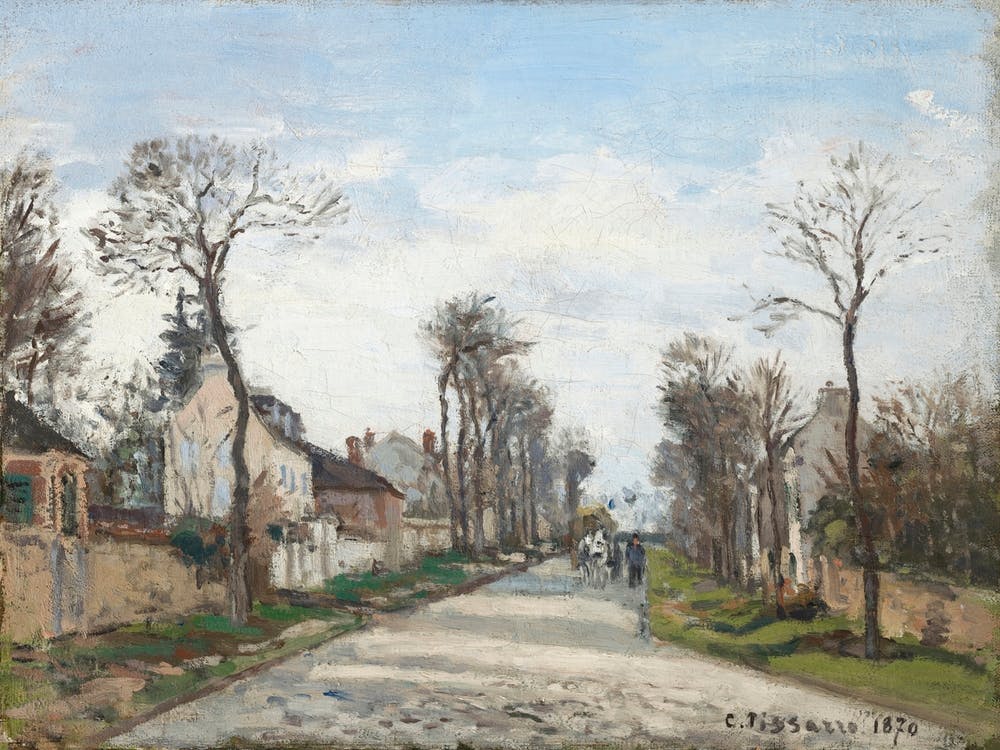 Versailles Road, Louveciennes (1870), Camille Pissarro