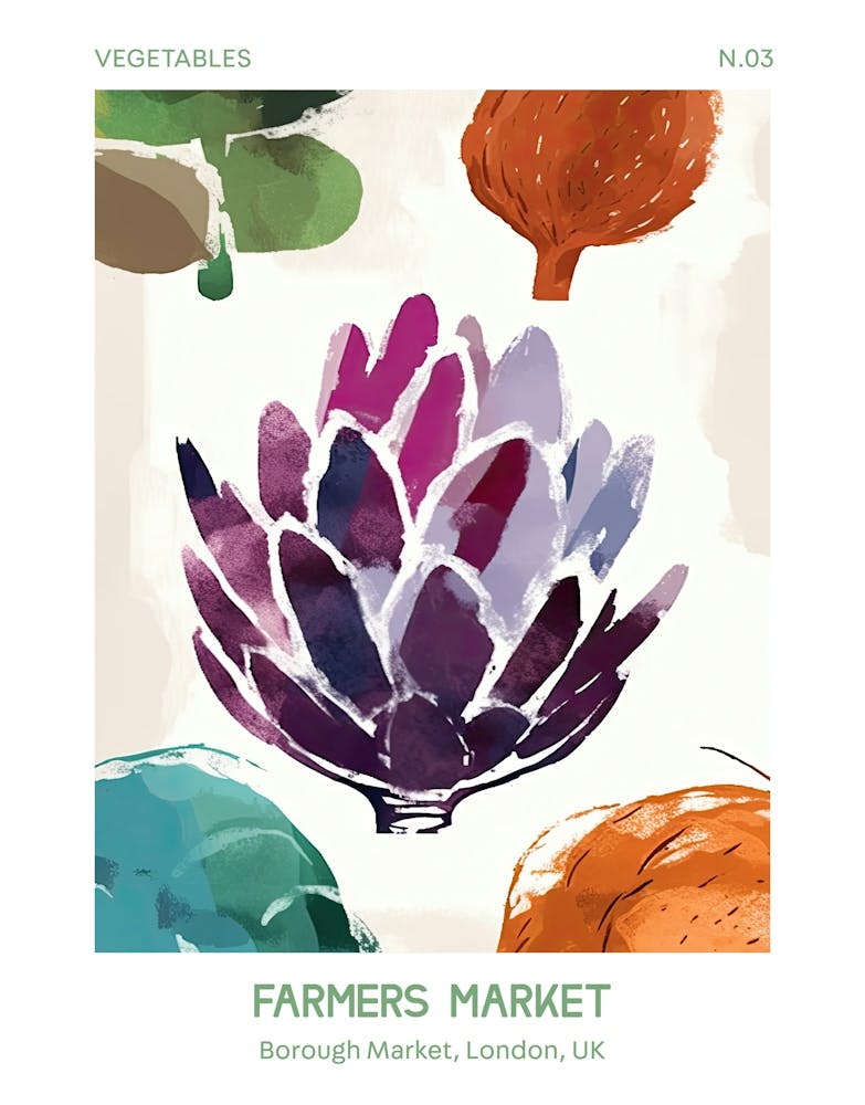 Artichokes Vegetables Farmers Market 3 Borough Market, London, Uk