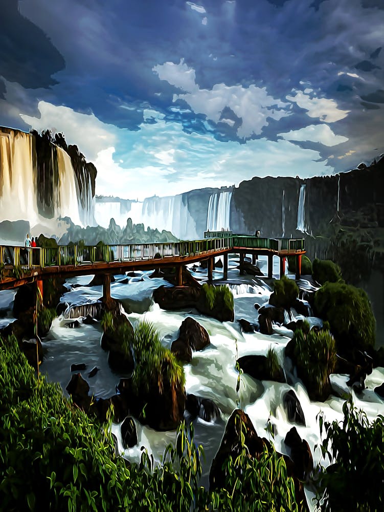 Floriano Falls At Iguazu Falls In Brazil