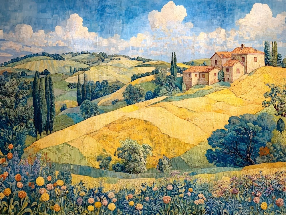 European Countryside Tapestry 1
