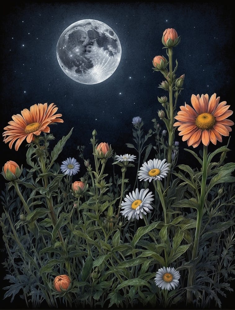 Daisies At Night