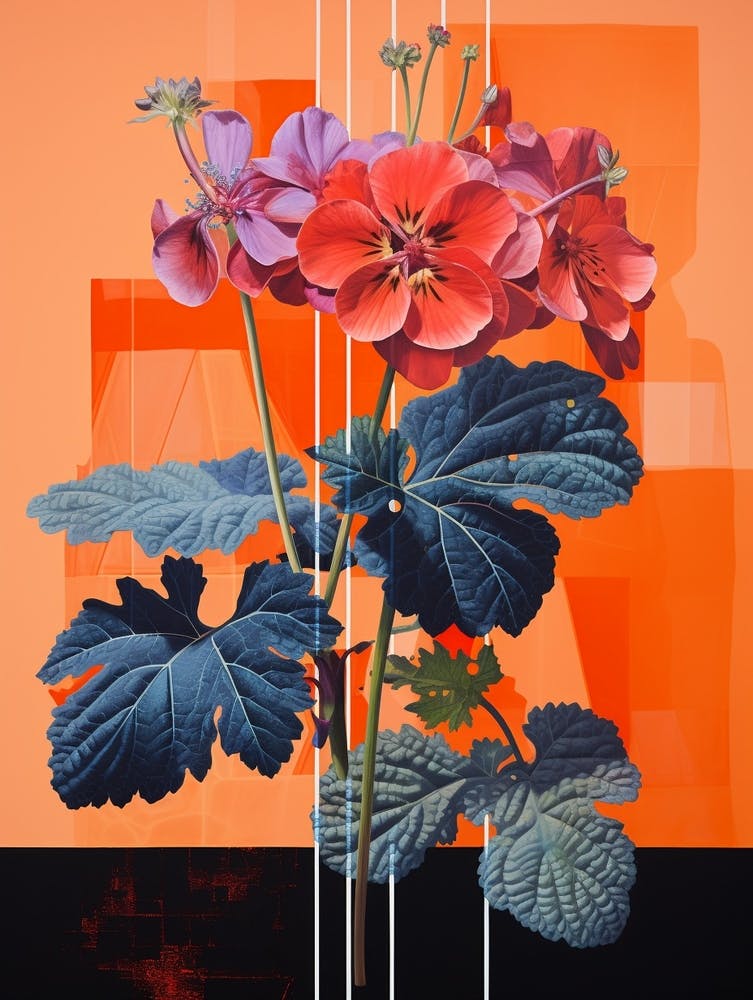 Surreal Florals Geranium 2 Flower Painting