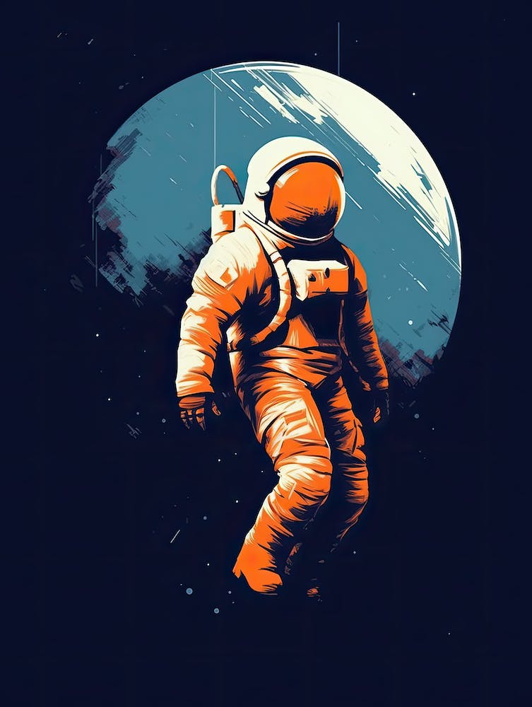 Cosmic Gravity: Astronaut's Journey