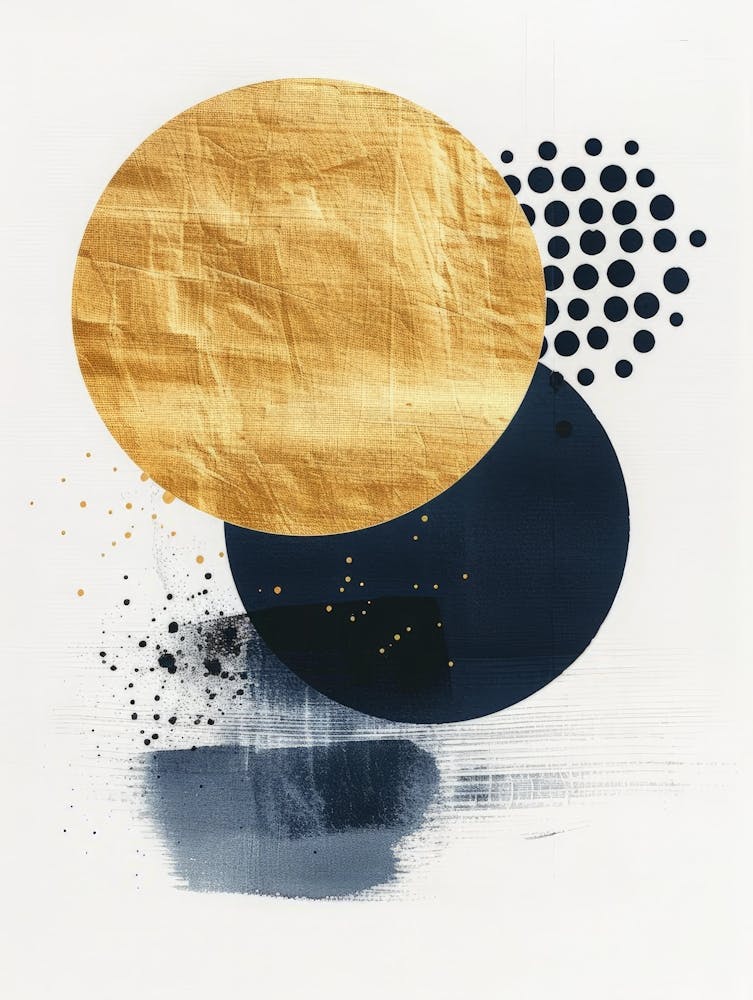 Goldene und schwarze Kreise 1