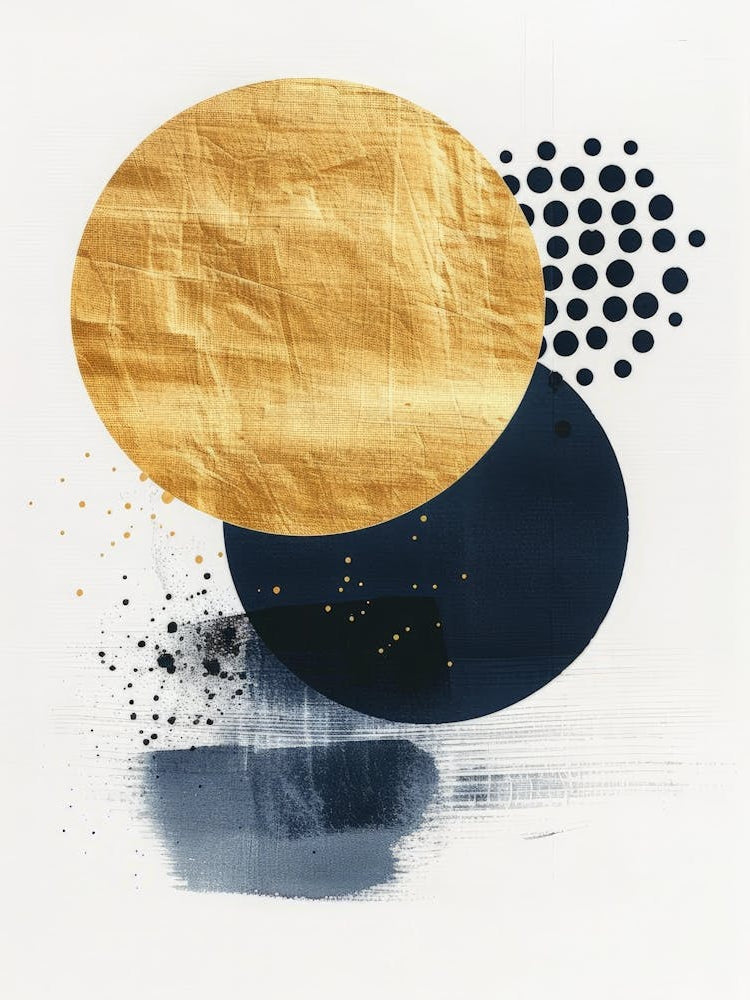 Gold And Black Circles 1