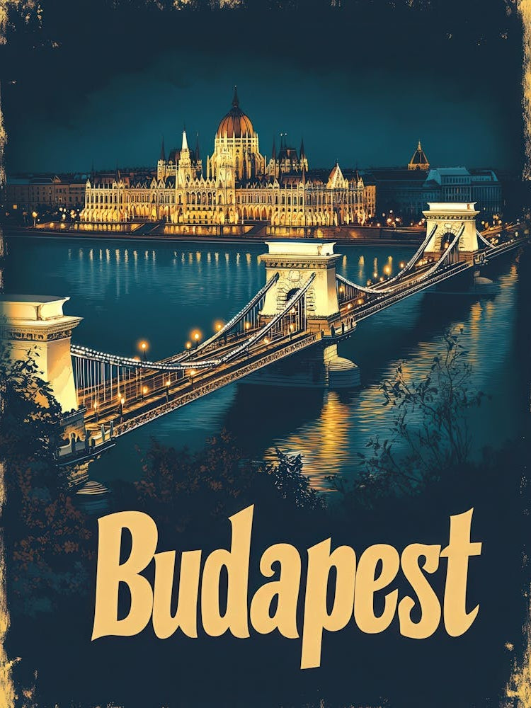 Aihrgdesign A Vintage Travel Poster Of Budapest 2