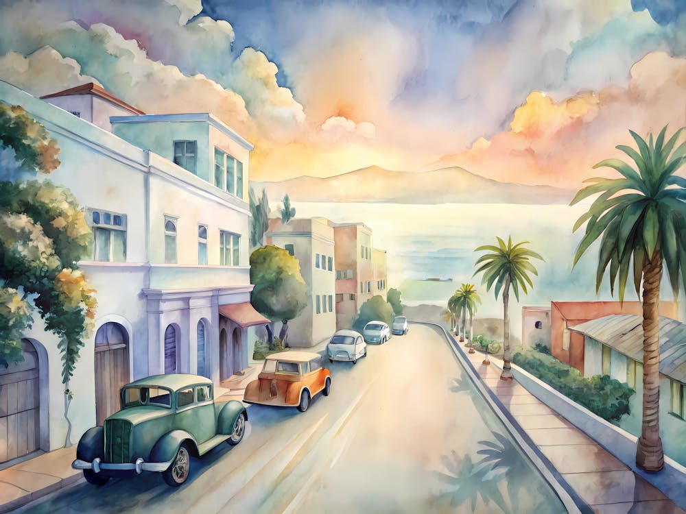 Napier New Zealand A Vintage Scene