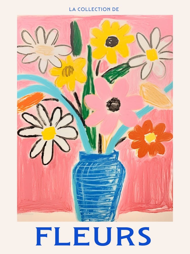 French Flower Poster Daisy 2