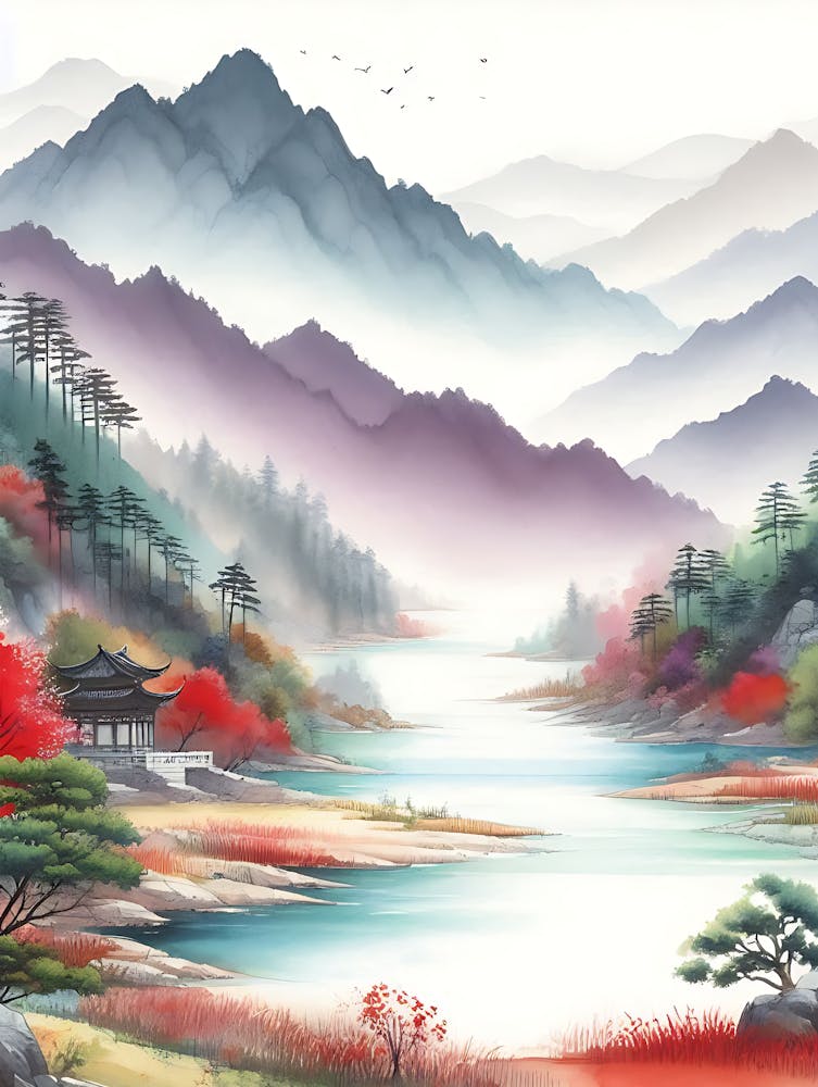 Watercolor Vibrant Country 2