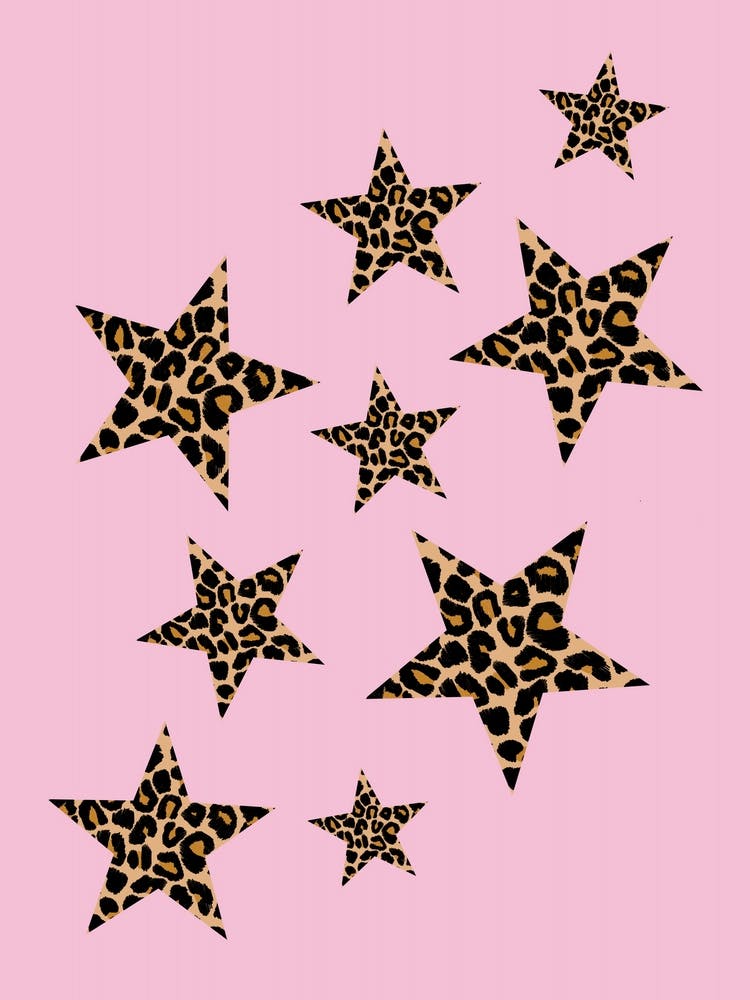 Leopard Stars on Pink
