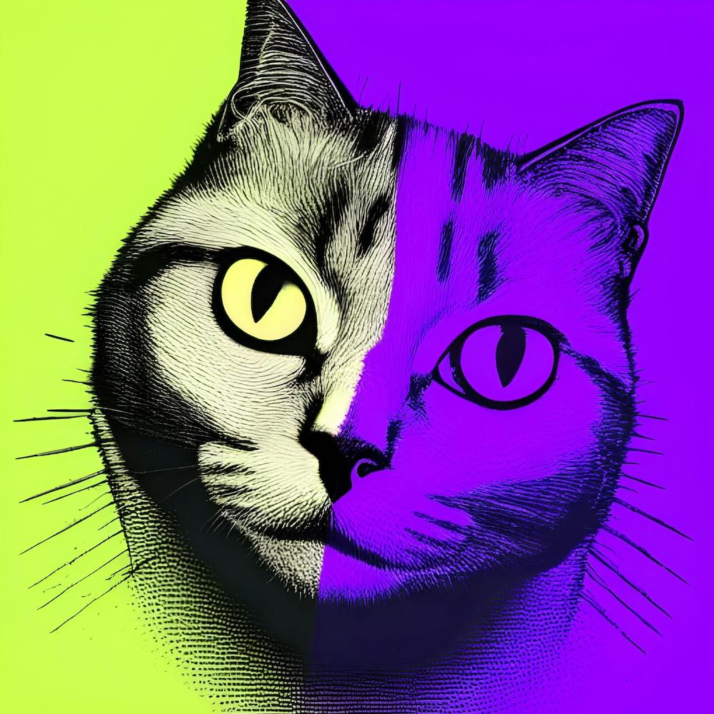 Zwei Farben Katze 2