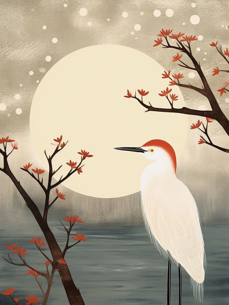 Bird Illustration Egret 2