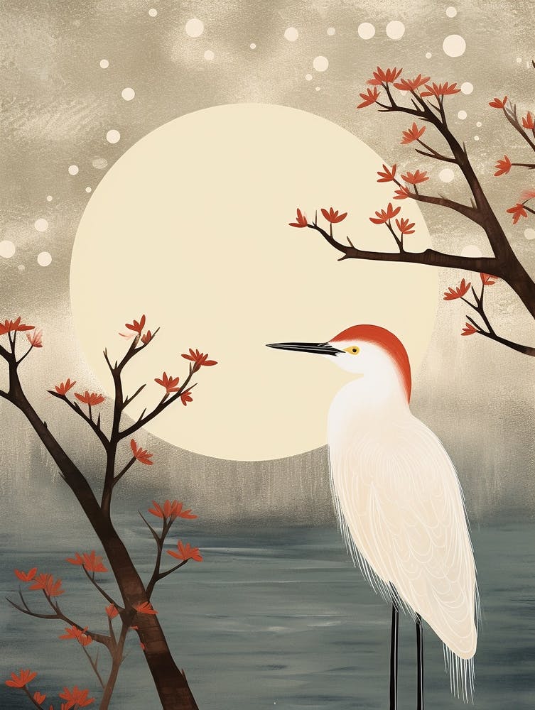 Bird Illustration Egret 2