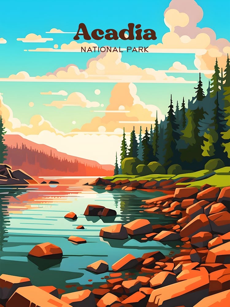 Acadia National Park 4 Travel Poster 3 4 Resize