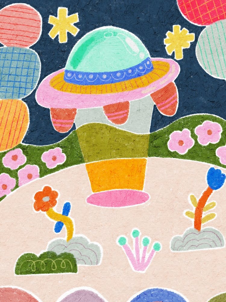 Colorful Spaceship