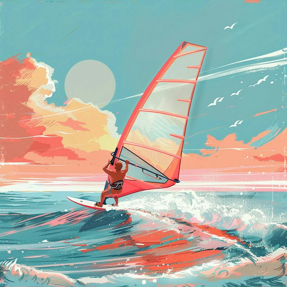 A Windsurfing Lofi Illustration 1718707107 1