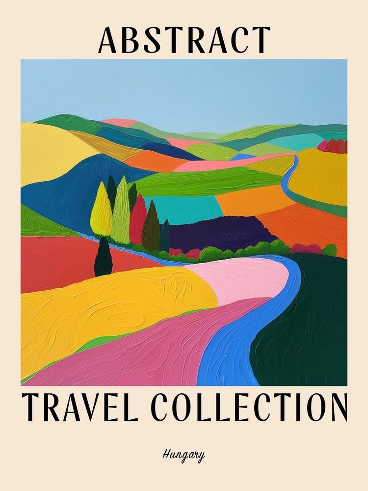 Abstrakte Reisekollektion Poster Ungarn 1