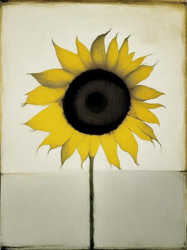 Sunflower Symbol Abstract Painting
